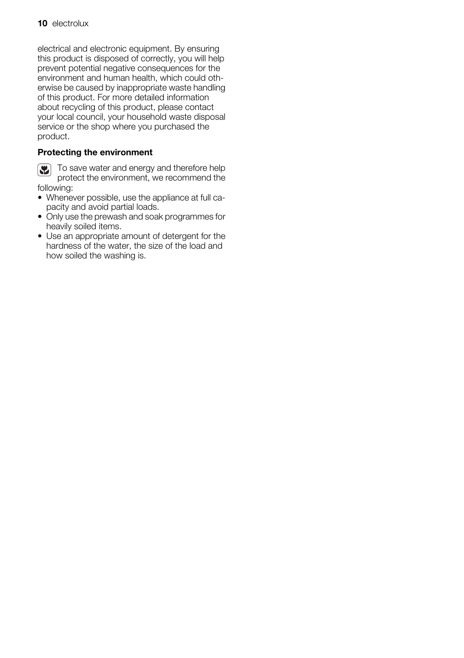 Electrolux EWT 9120 W User Manual | Page 10 / 12