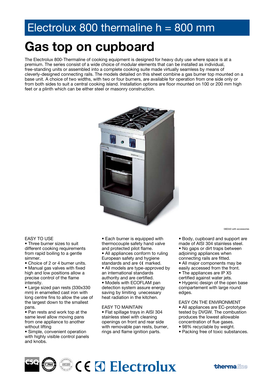 Electrolux 800 User Manual | 5 pages