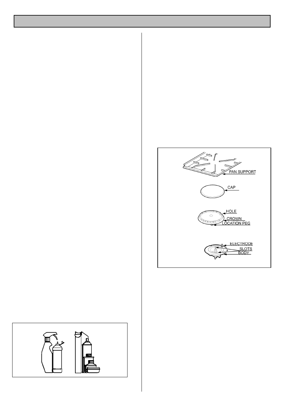 The hotplate, When replacing hotplate burner parts, Care and cleaning | Electrolux SIM 533 User Manual | Page 21 / 40