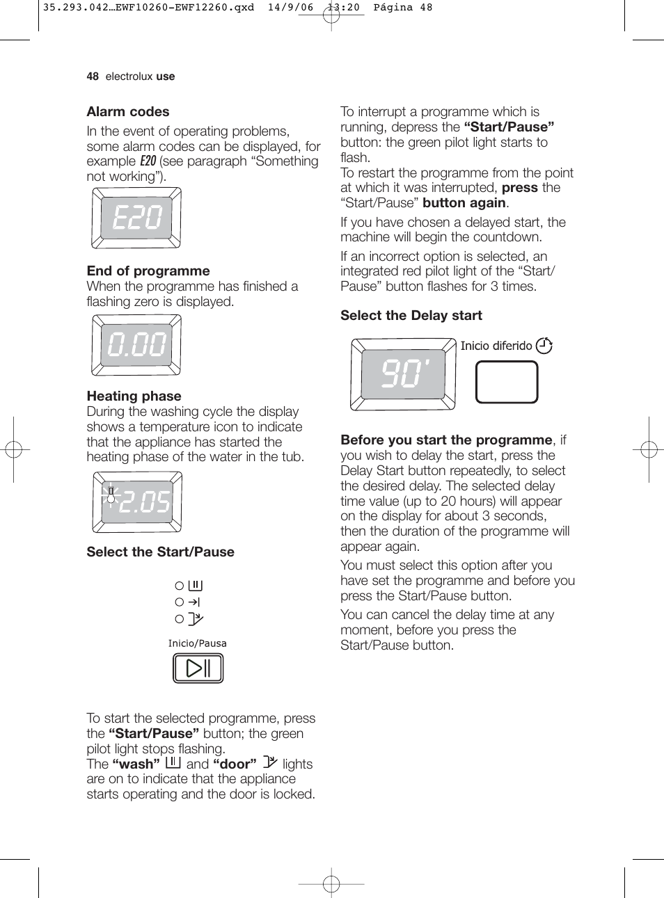 Electrolux EWF 10260 W User Manual | Page 12 / 39