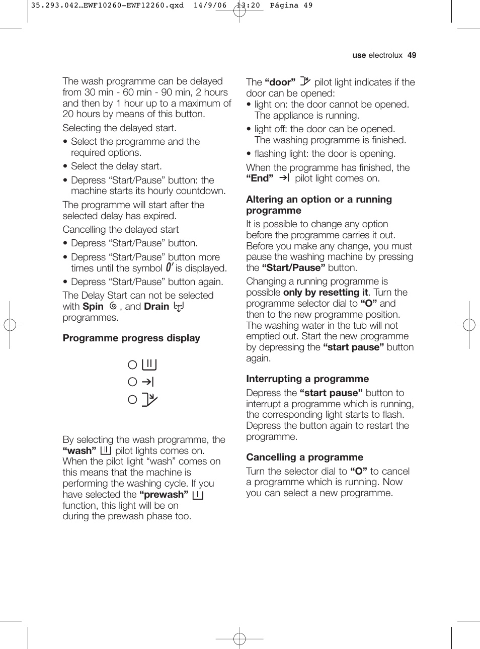 Electrolux EWF 10260 W User Manual | Page 13 / 39