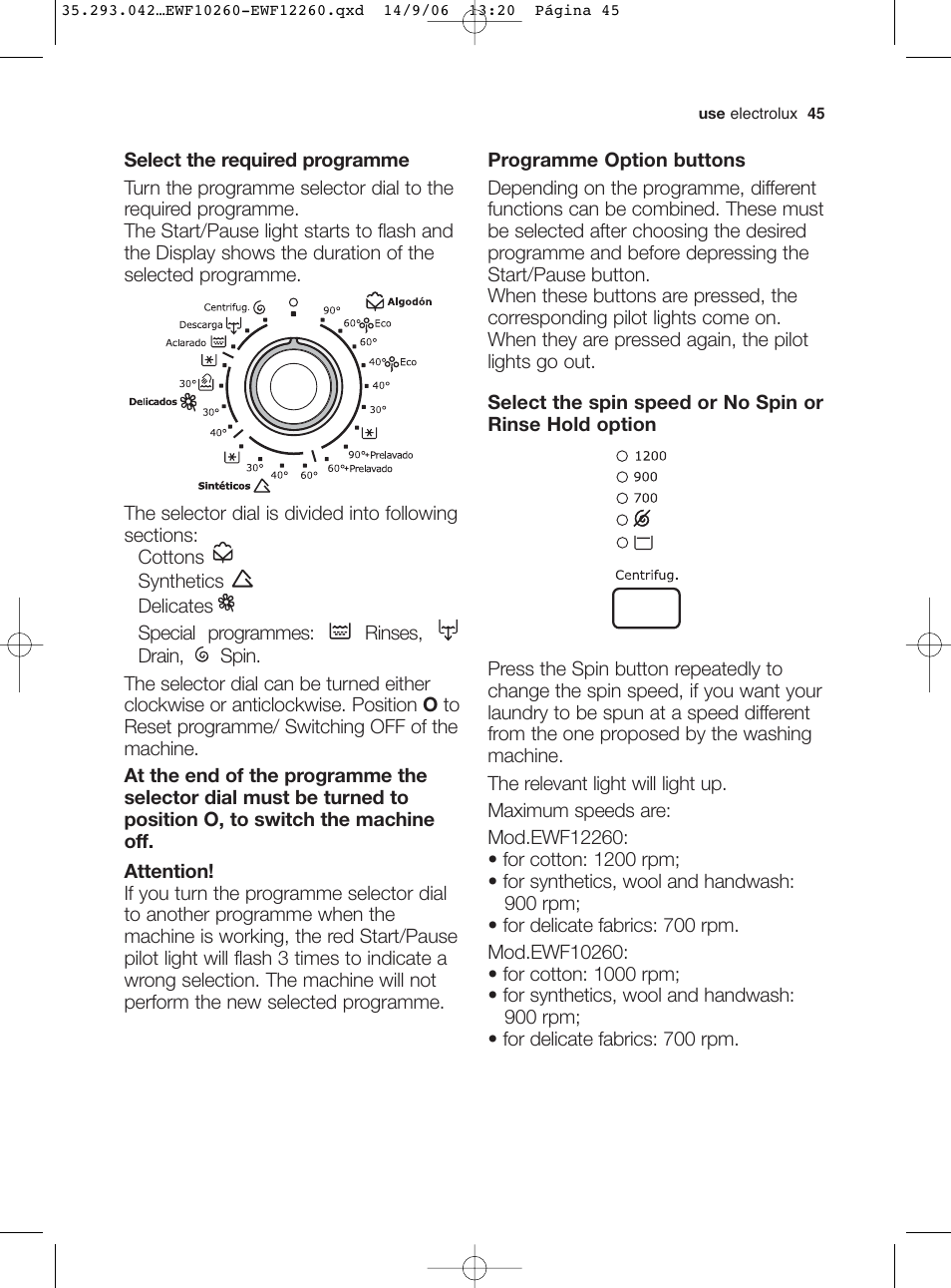 Electrolux EWF 10260 W User Manual | Page 9 / 39