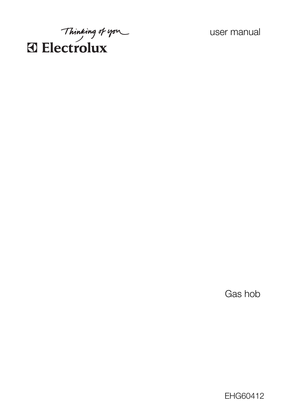 Electrolux EHG60412 User Manual | 16 pages