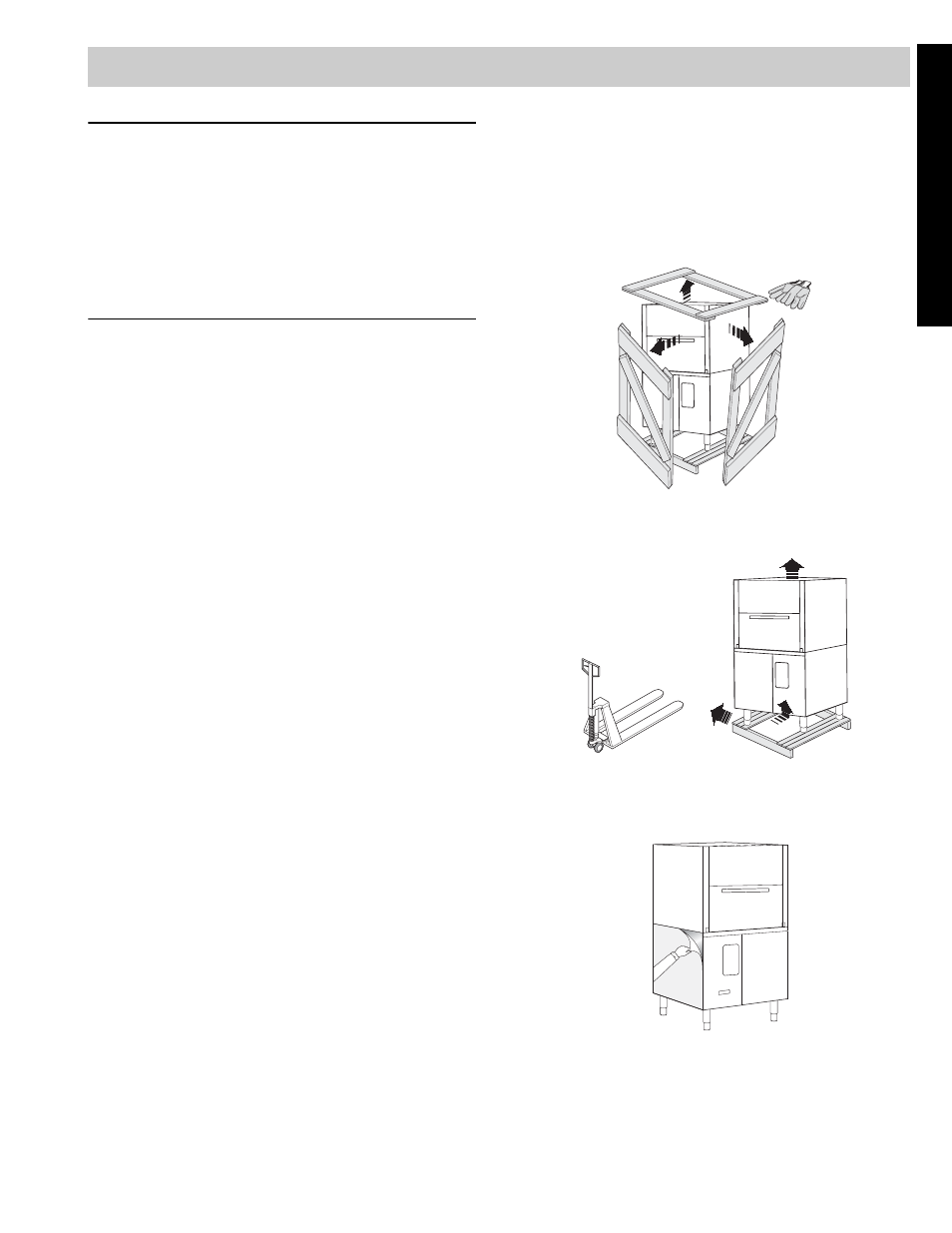 B general recommendations, B1 handling, B2 unpacking | English, Bgeneral recommendations | Electrolux 506030 User Manual | Page 3 / 20