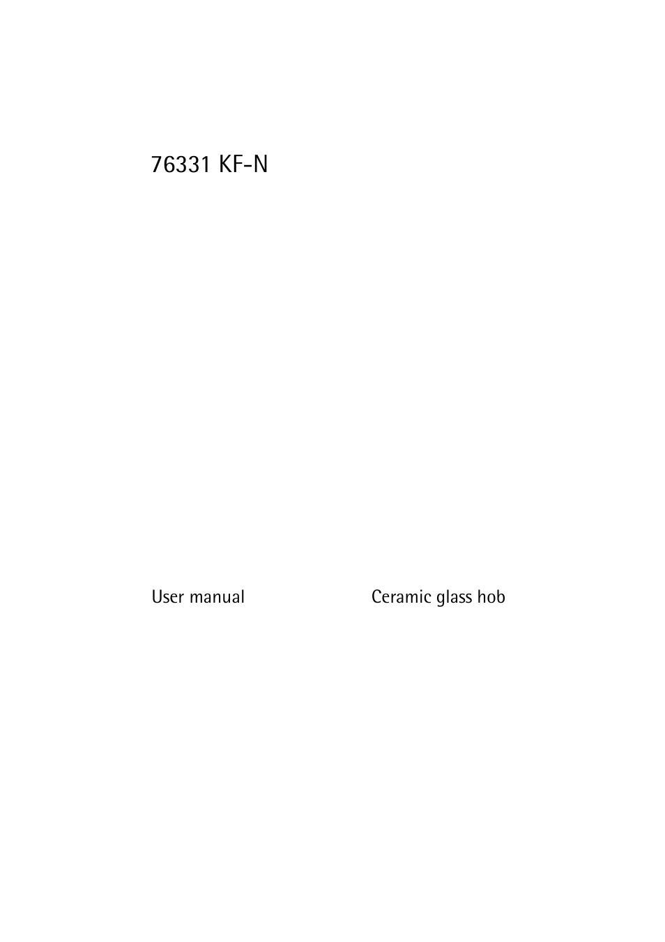 Electrolux 76331 KF-N User Manual | 32 pages