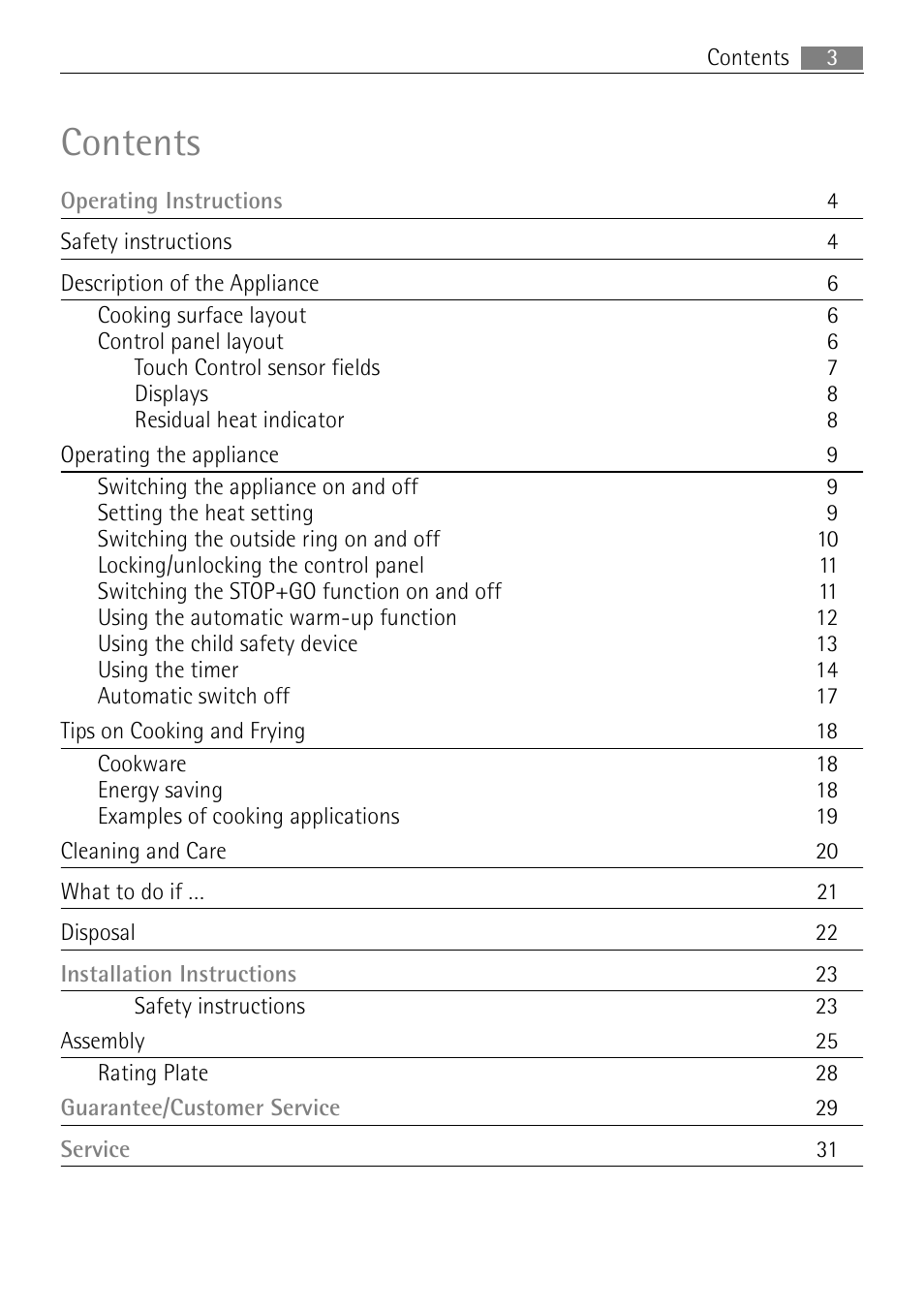 Electrolux 76331 KF-N User Manual | Page 3 / 32