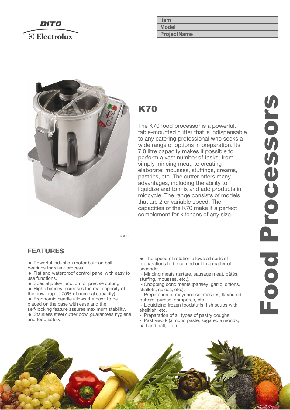 Electrolux K702V User Manual | 4 pages