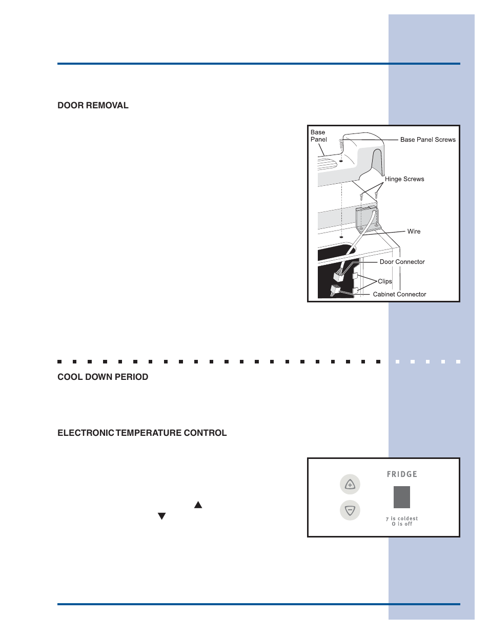 Installation, Setting the temperature controls | Electrolux 297122800 (0608) User Manual | Page 9 / 22