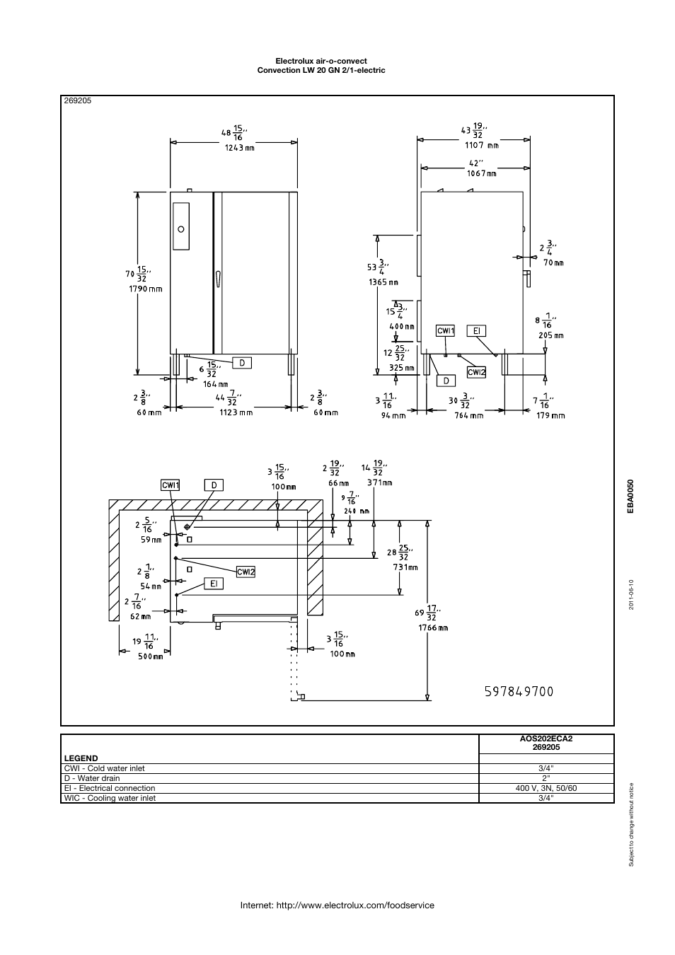 Electrolux Air-O-Convect 269005 User Manual | Page 4 / 4