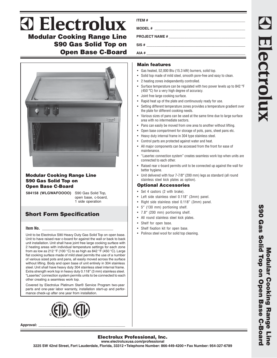 Electrolux 584158 User Manual | 2 pages
