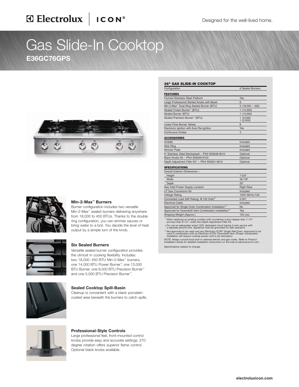 Electrolux E36EC75ESS User Manual | 4 pages