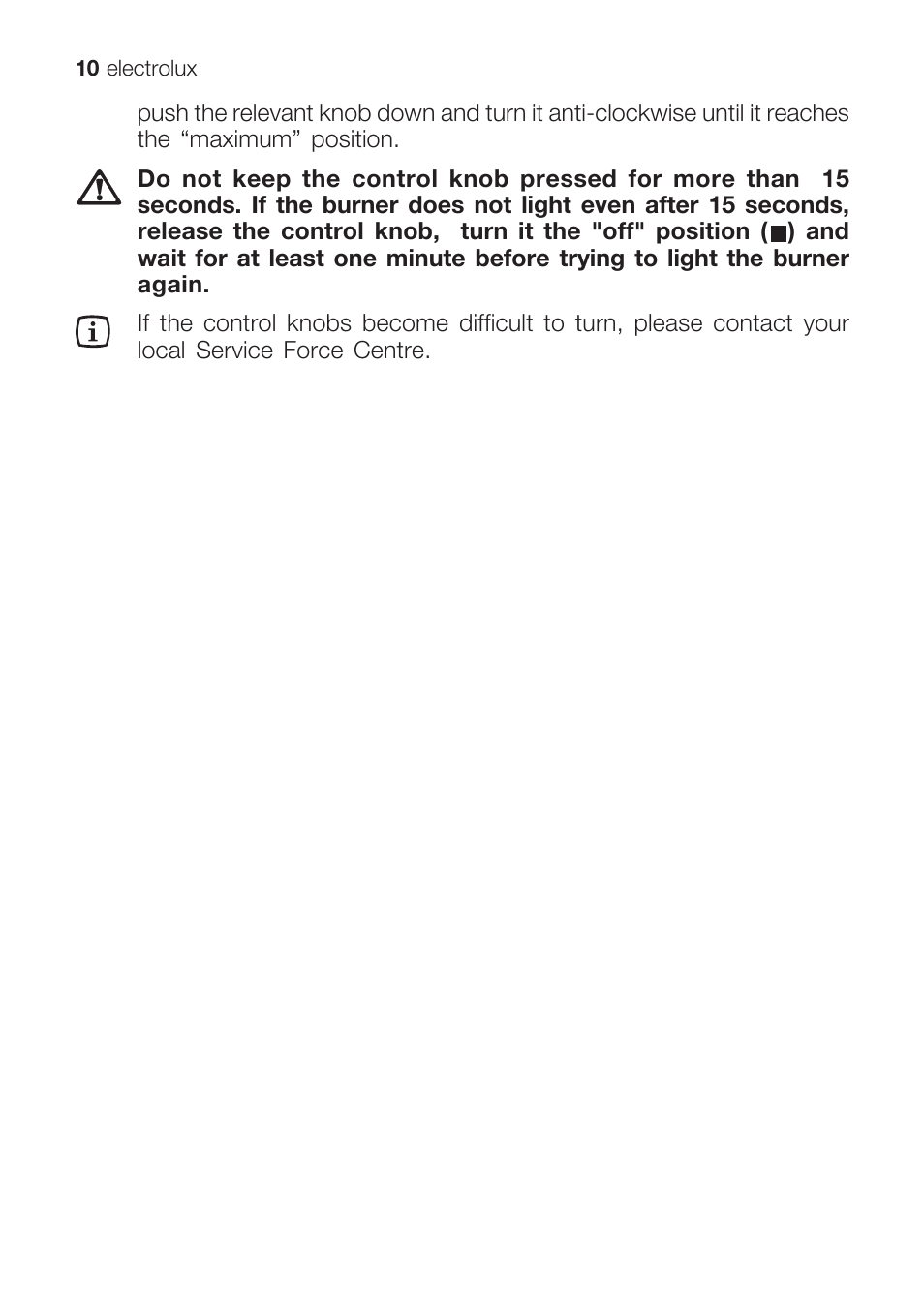 Electrolux EHG 6402 User Manual | Page 10 / 36