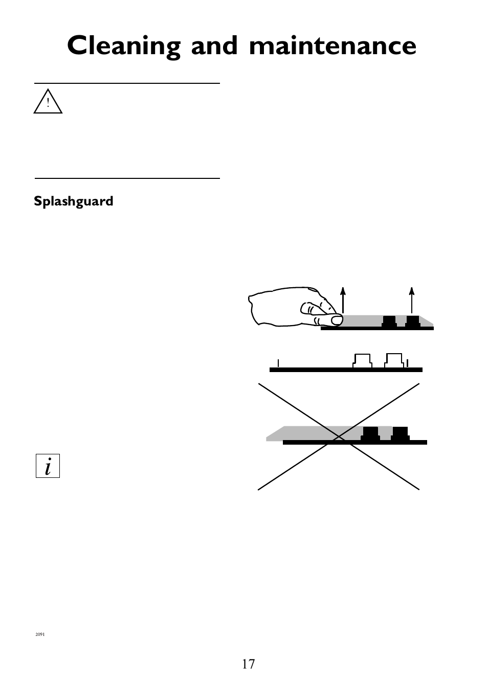 Cleaning and maintenance | Electrolux Ceramic glass hob User Manual | Page 17 / 32