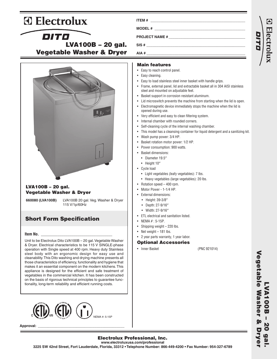 Electrolux Dito 660080 User Manual | 2 pages