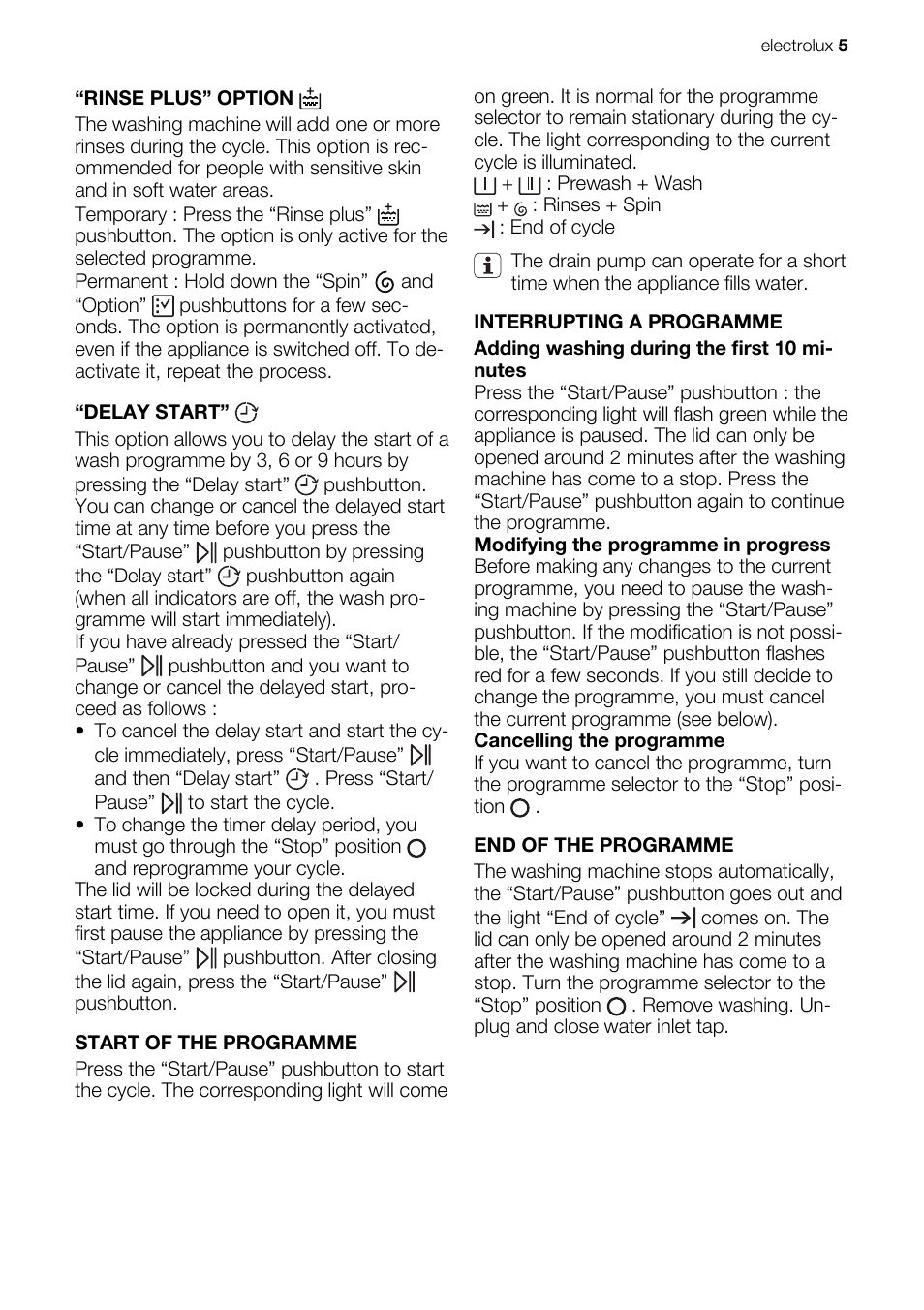 Electrolux EWB 85100 W User Manual | Page 5 / 12