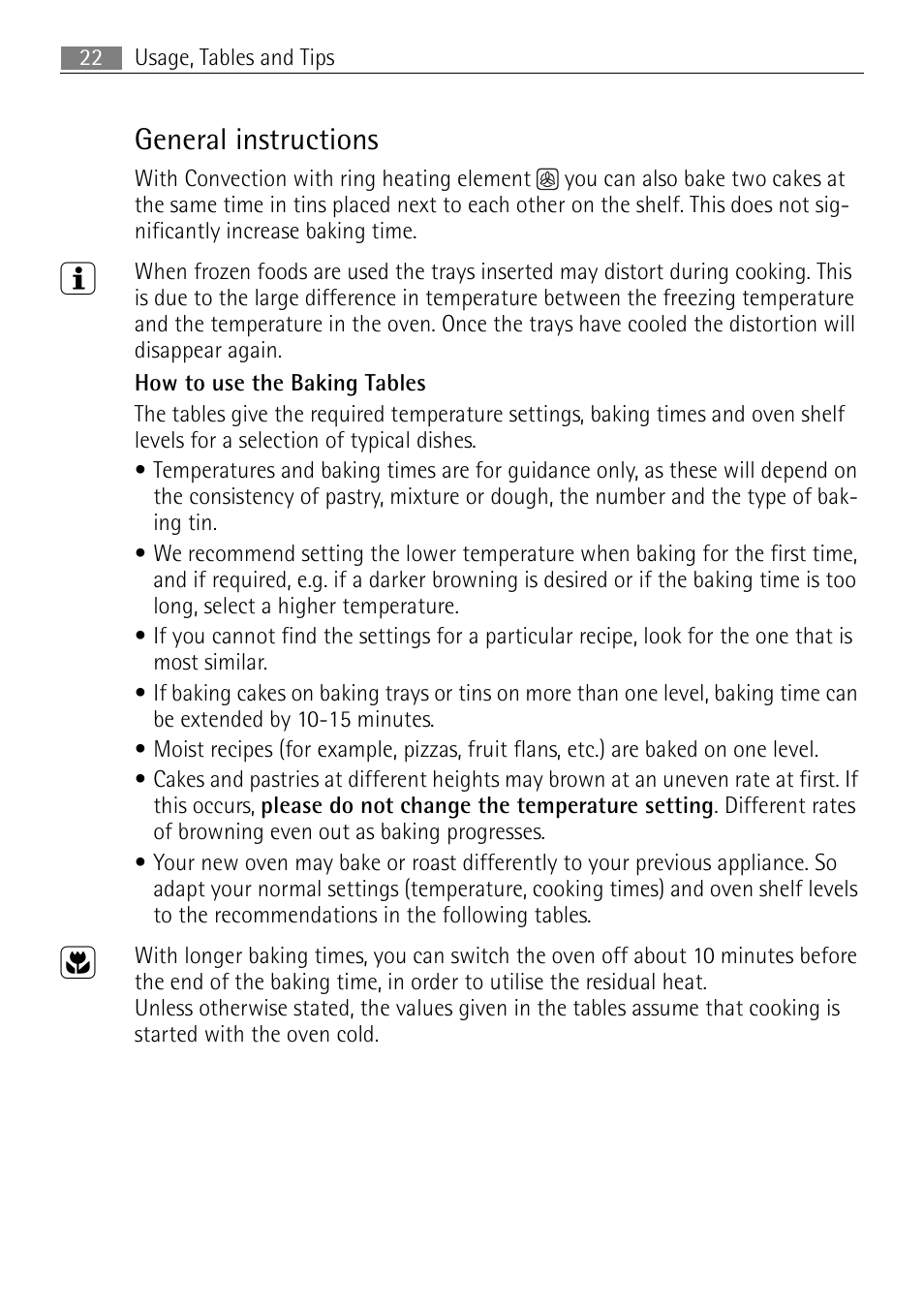 General instructions | Electrolux B2100-5 User Manual | Page 22 / 52