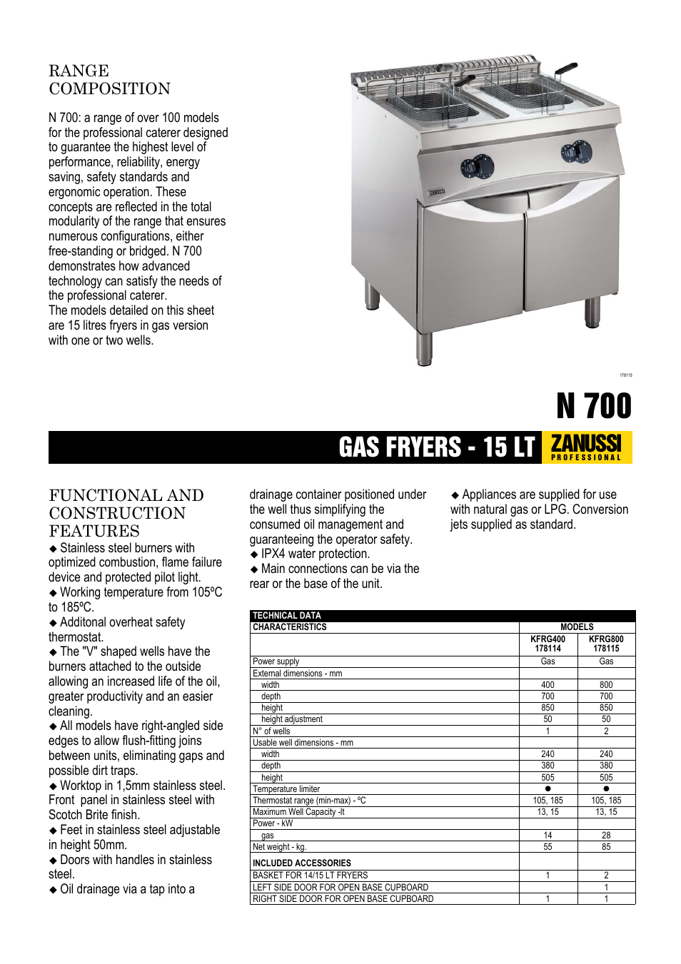 Electrolux KFRG400 User Manual | 2 pages