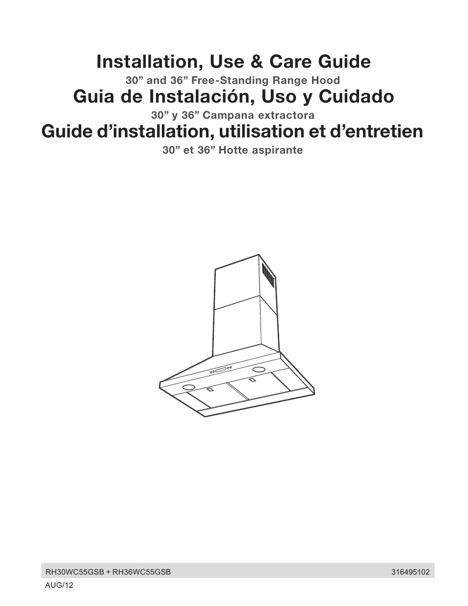 Electrolux RH30WC55GSB User Manual | 21 pages