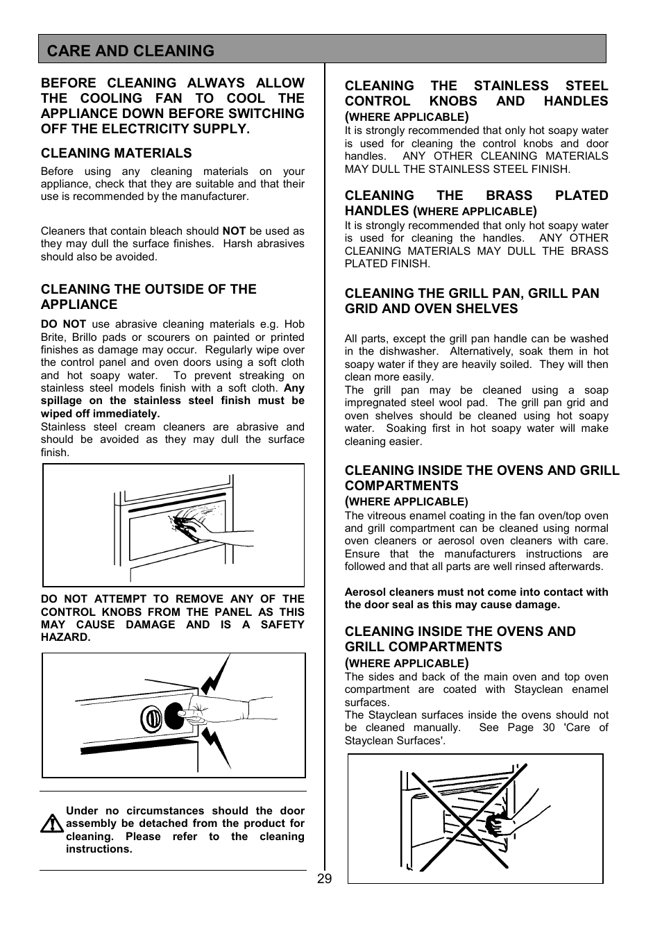 Care and cleaning | Electrolux U20411 EPDOM User Manual | Page 29 / 36