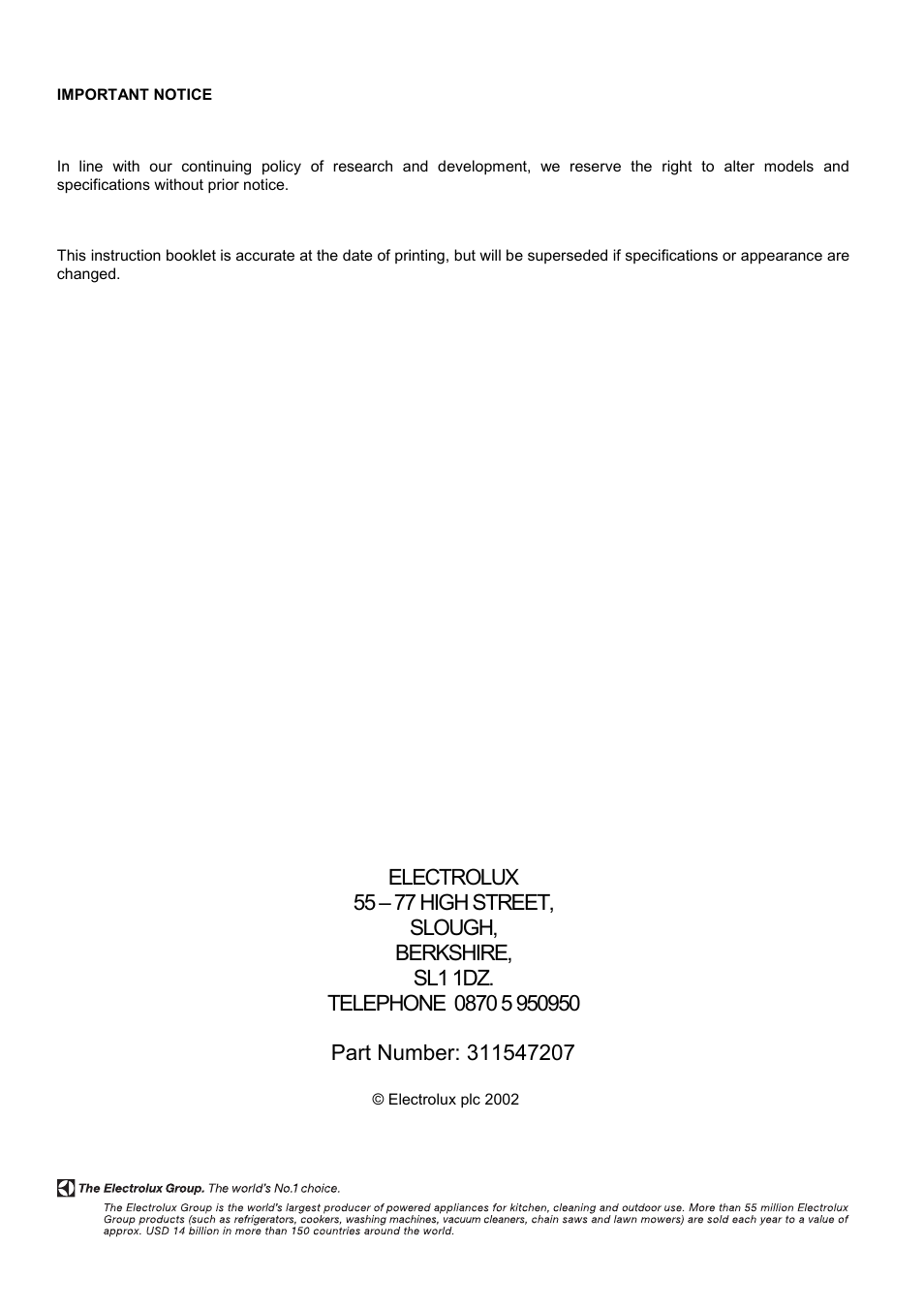 Electrolux U20411 EPDOM User Manual | Page 36 / 36