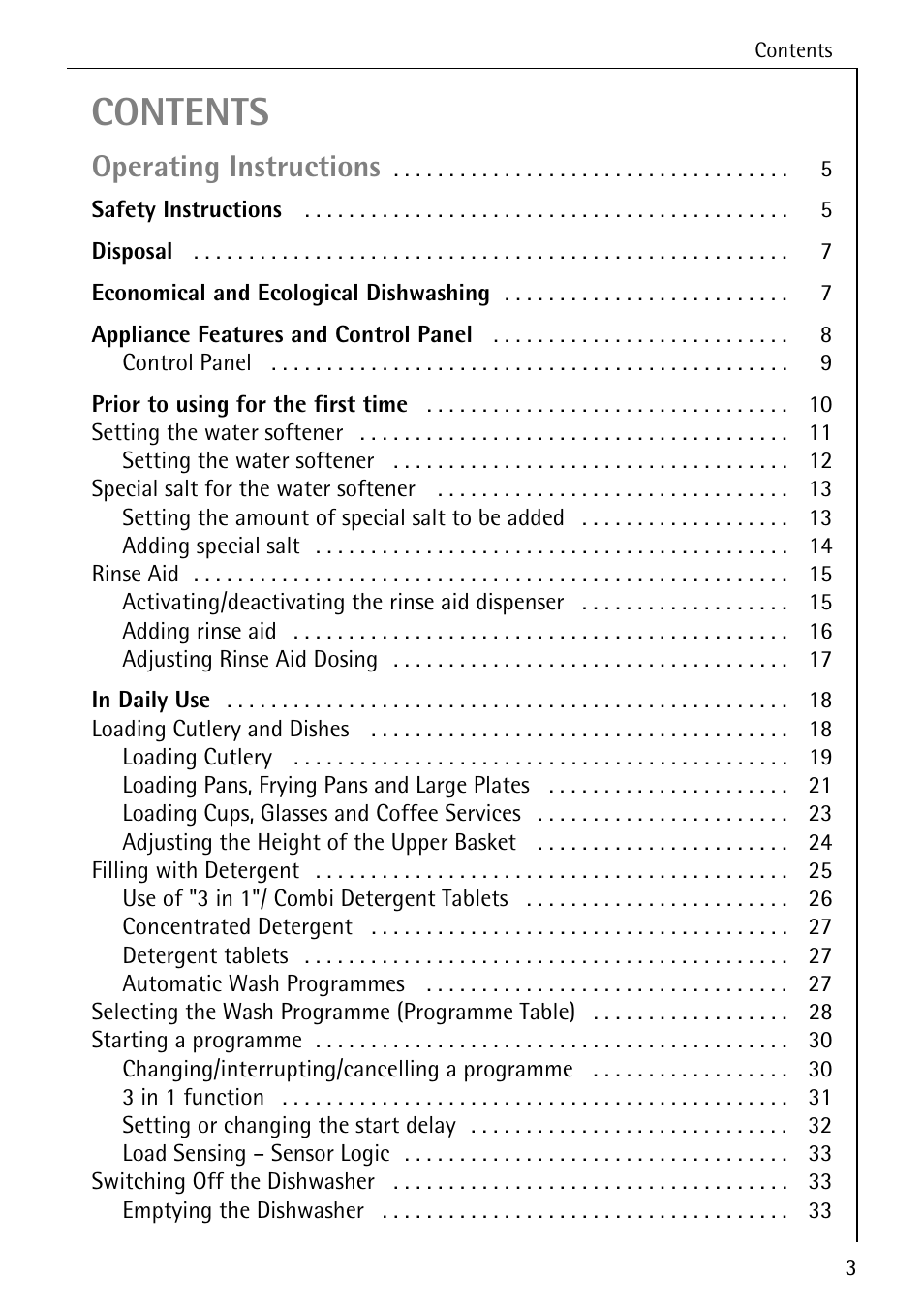 Electrolux 60830 User Manual | Page 3 / 52