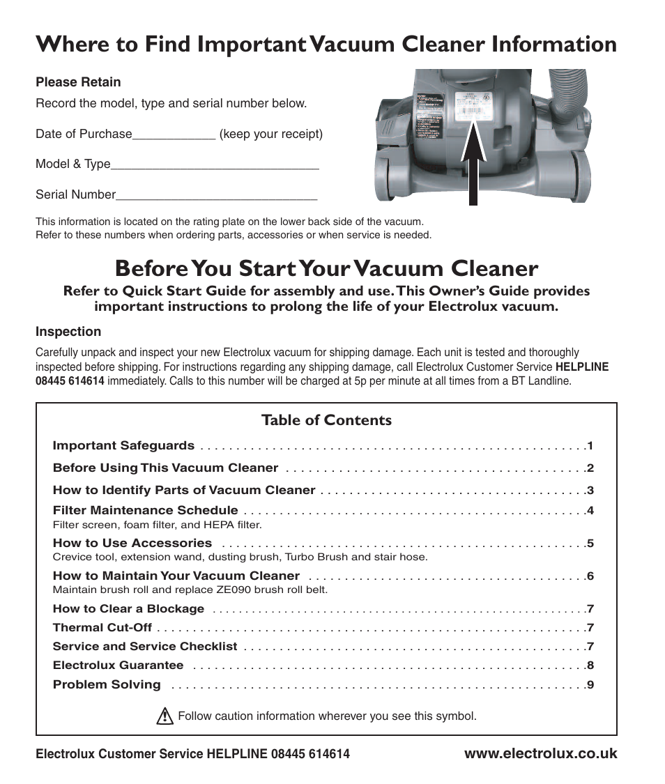 Electrolux Z3040 Series User Manual | Page 2 / 12