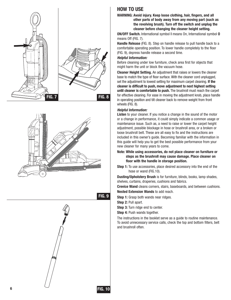 How to use | Electrolux Z2950 Series User Manual | Page 6 / 12