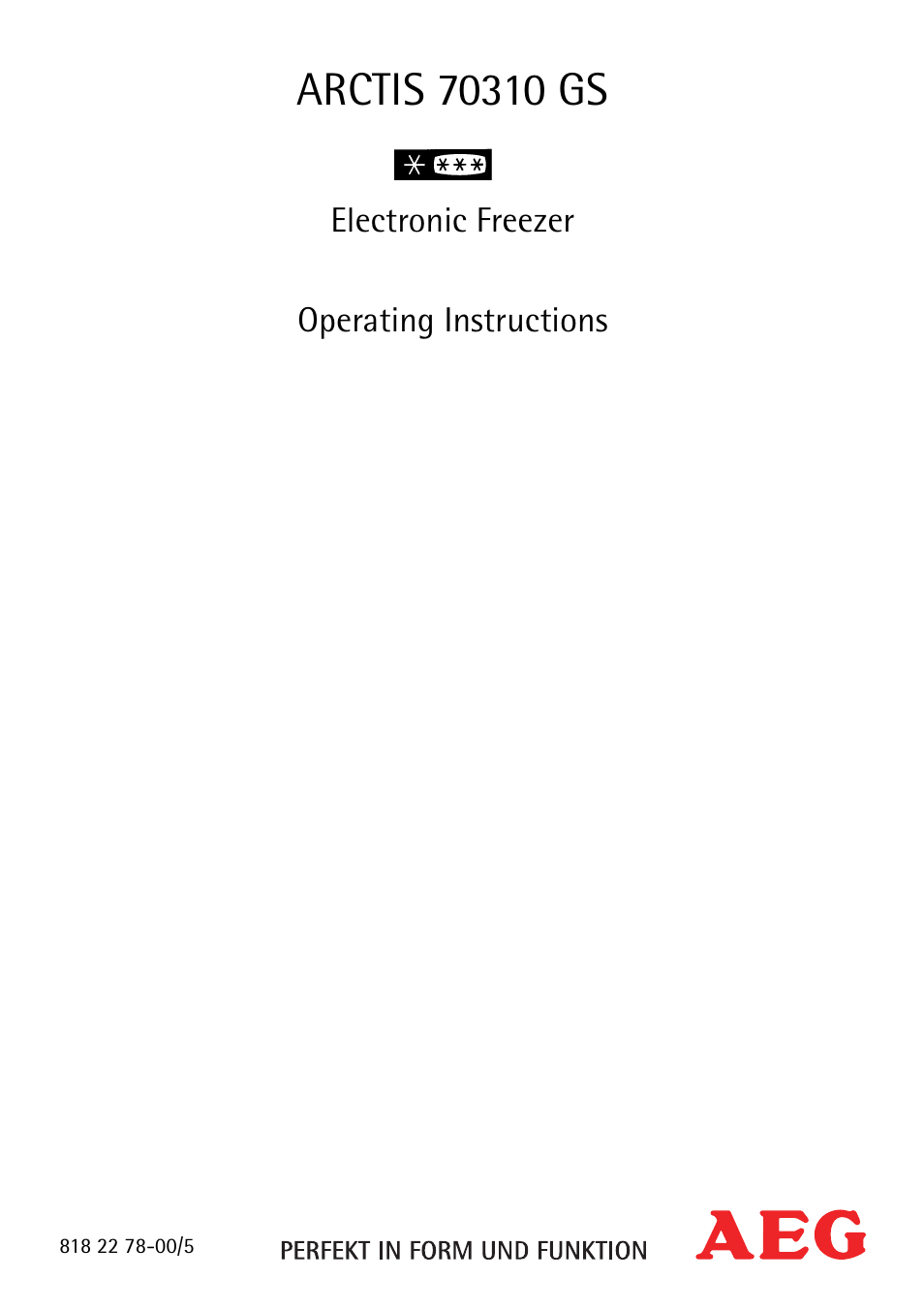 Electrolux 70310 GS User Manual | 36 pages