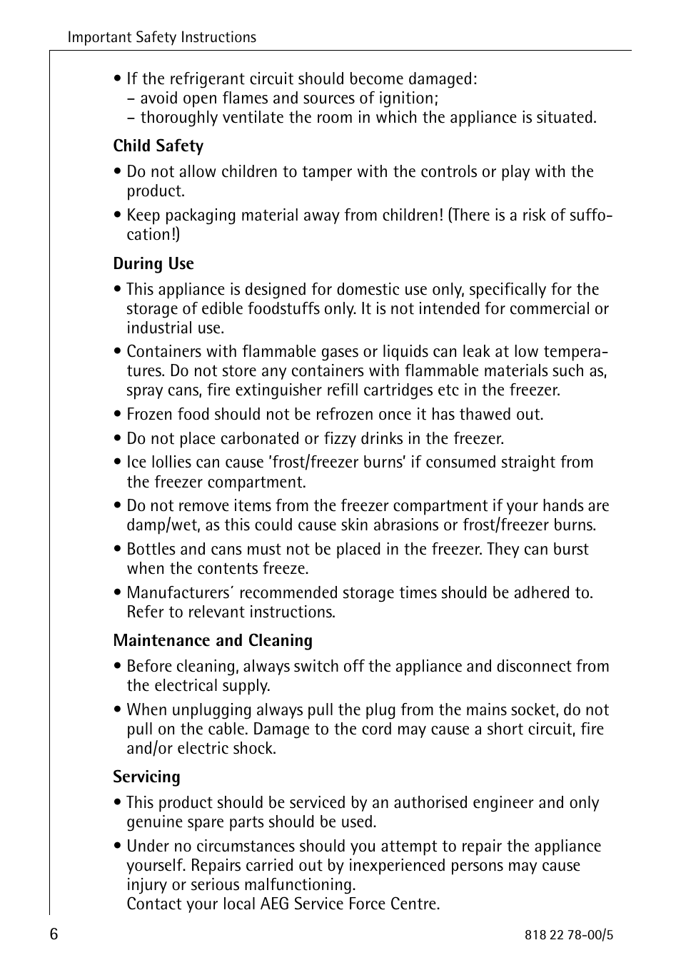 Electrolux 70310 GS User Manual | Page 6 / 36