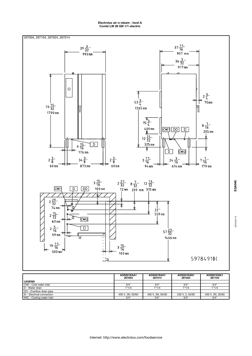 Electrolux LW 20 GN 1/1-ELECTRIC User Manual | Page 4 / 4