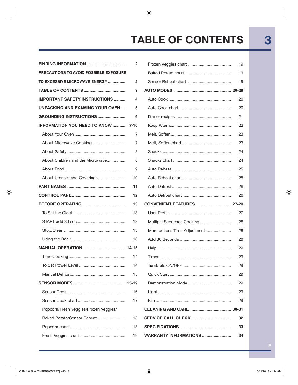 Electrolux 316902458 User Manual | Page 3 / 36