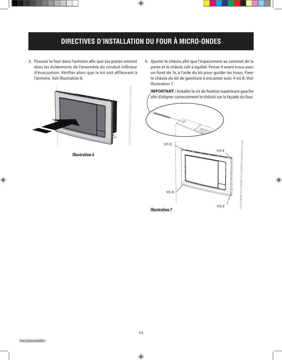 Directives d’installation du four à micro-ondes | Electrolux 30 User Manual | Page 12 / 13