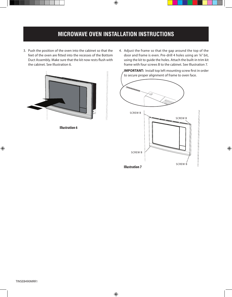 Microwave oven installation instructions | Electrolux 30 User Manual | Page 4 / 13