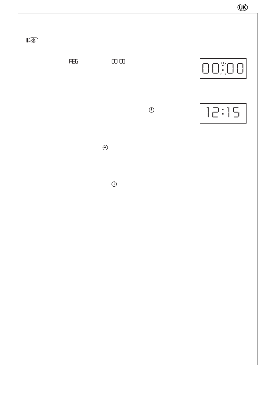 Setting the clock | Electrolux 343 U User Manual | Page 17 / 44