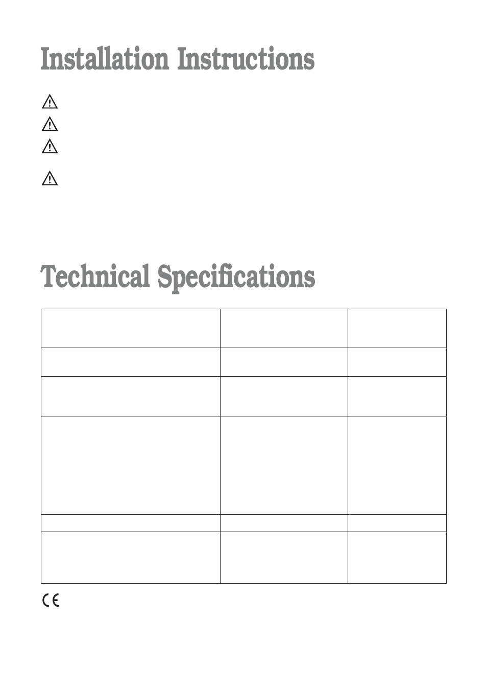 Installation instructions technical specifications | Electrolux aqualux EWD 1214 I User Manual | Page 23 / 30