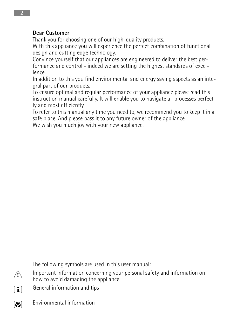 Electrolux 41016VH User Manual | Page 2 / 60