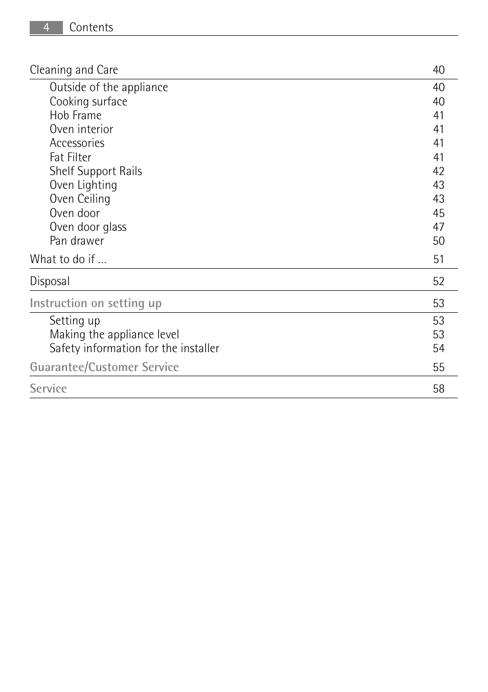 Electrolux 41016VH User Manual | Page 4 / 60