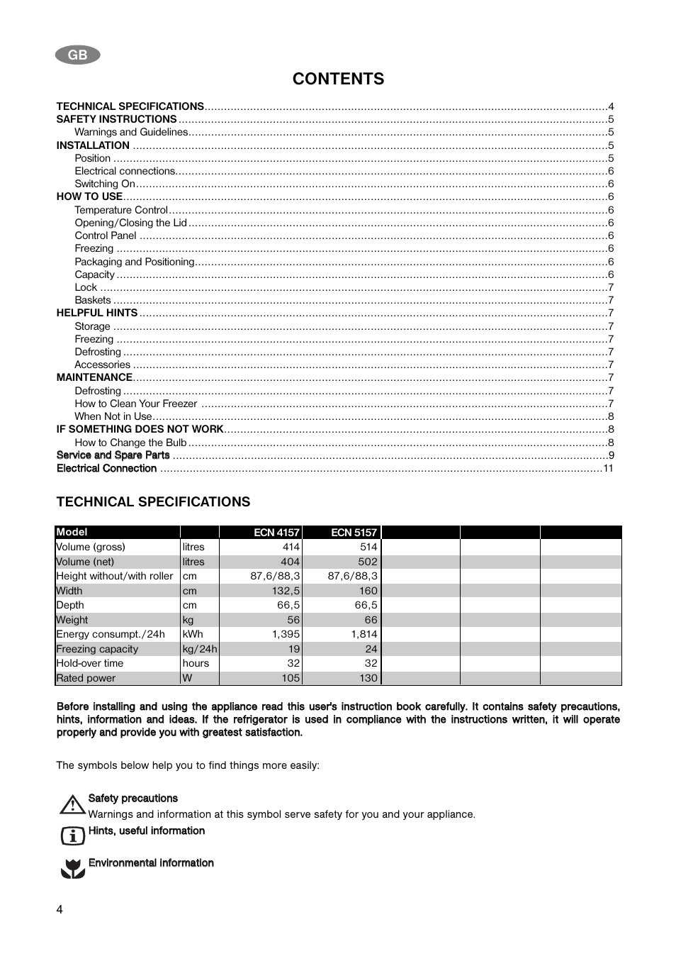 Electrolux ECN 5157 User Manual | Page 4 / 12