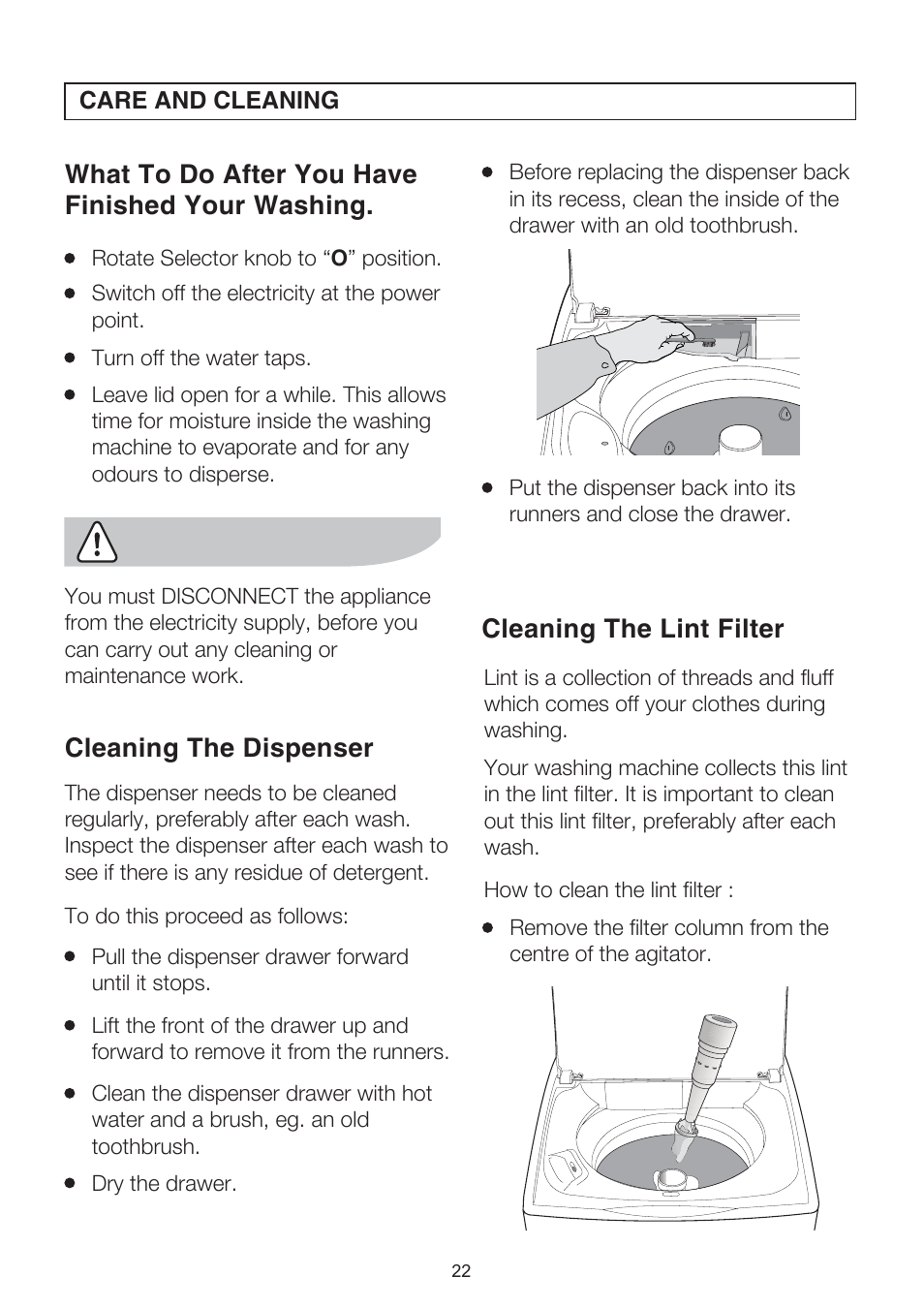 Electrolux EWT704 User Manual | Page 22 / 31