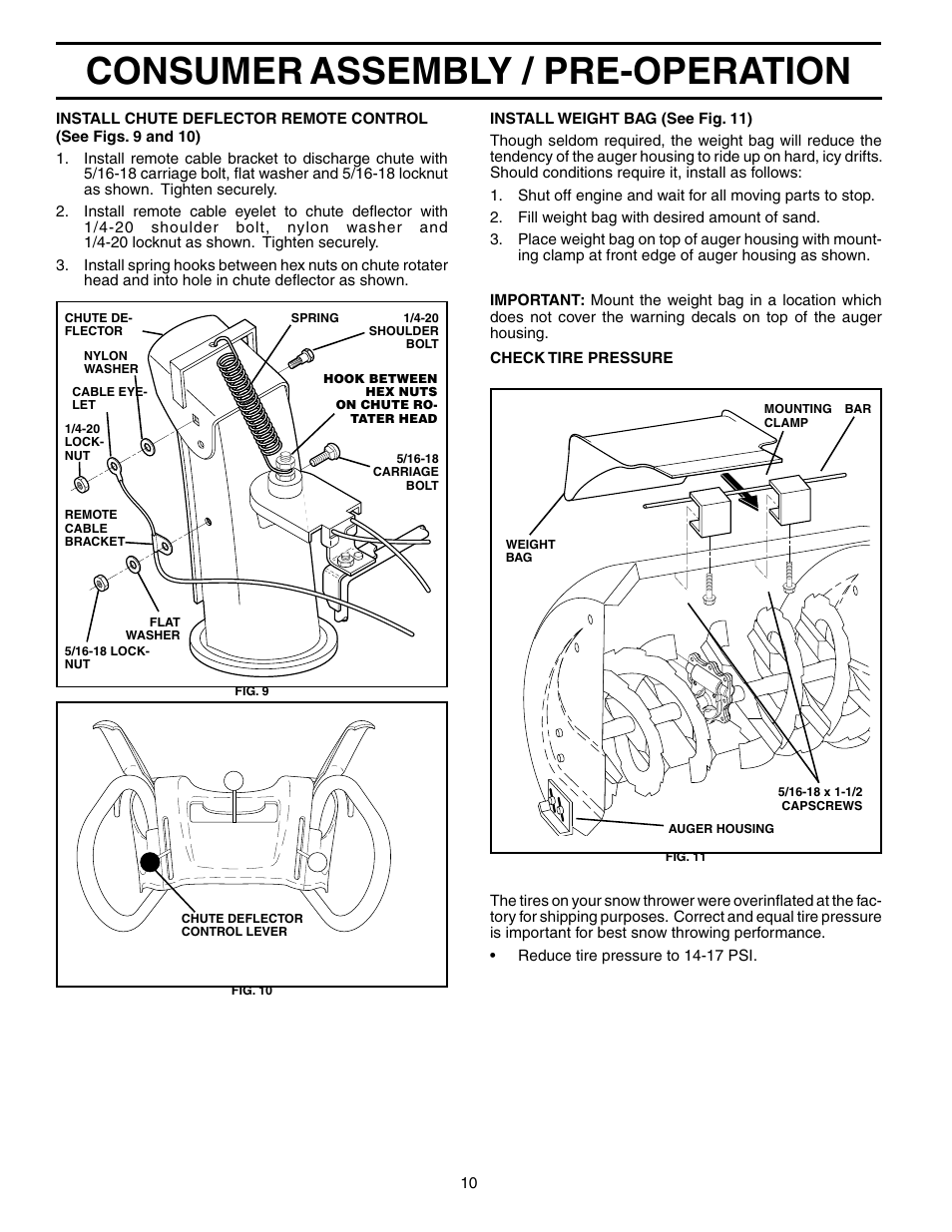 Consumer, Assembly / pre-operation | Electrolux OHV User Manual | Page 10 / 52