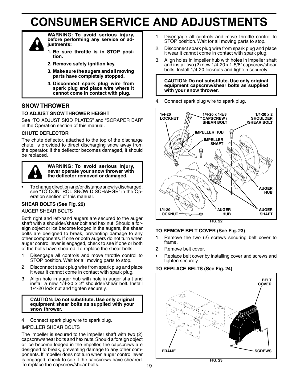 Consumer service, Consumer, Service and adjustments | Electrolux OHV User Manual | Page 19 / 52