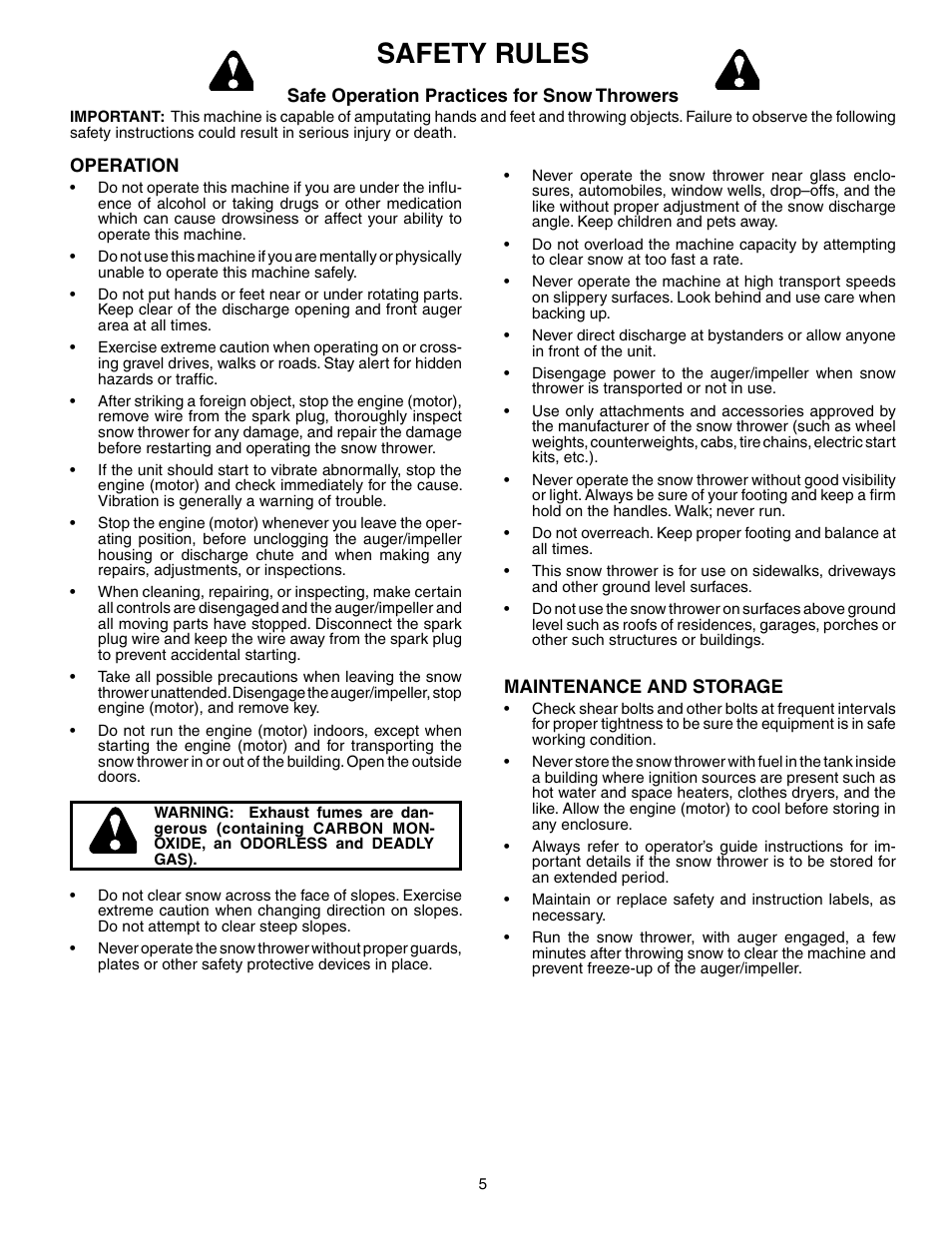 Safety rules | Electrolux OHV User Manual | Page 5 / 52