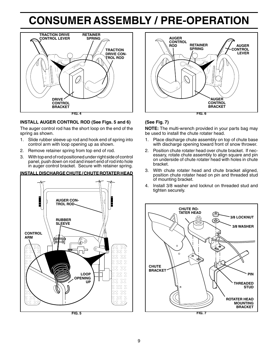 Consumer, Assembly / pre-operation | Electrolux OHV User Manual | Page 9 / 52