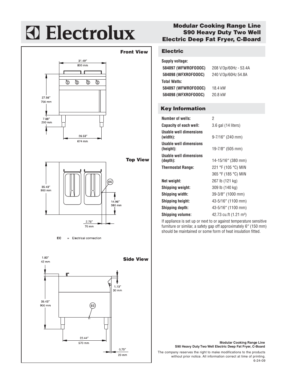 Electrolux 584098 (WFXROFOOOC) User Manual | Page 2 / 2