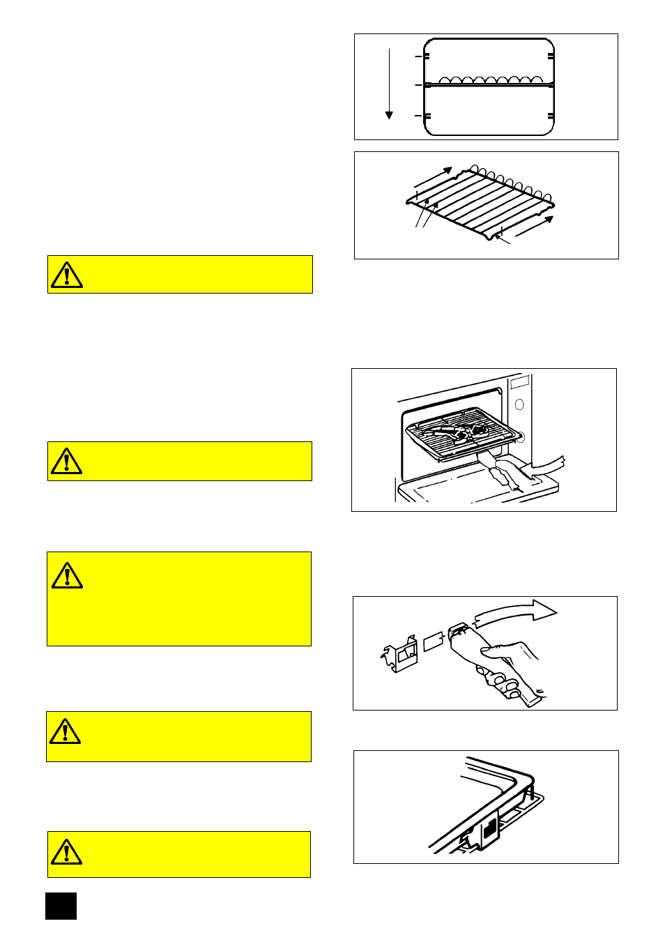 The grill shelf, The grill pan and handle | Electrolux EDB 874 User Manual | Page 16 / 52