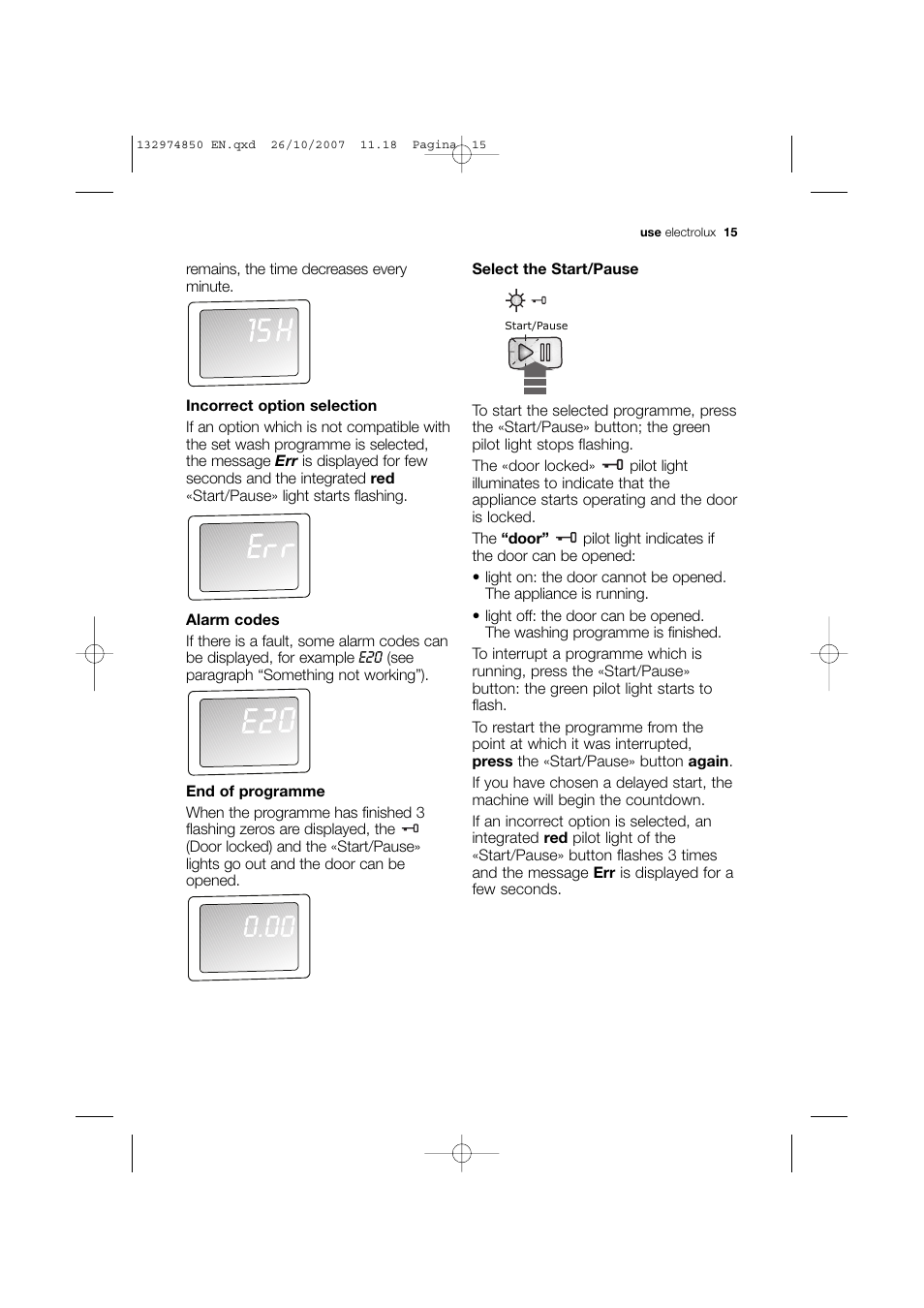 Electrolux EWX 14440 W User Manual | Page 15 / 52