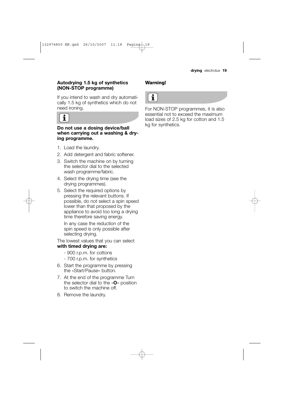 Electrolux EWX 14440 W User Manual | Page 19 / 52