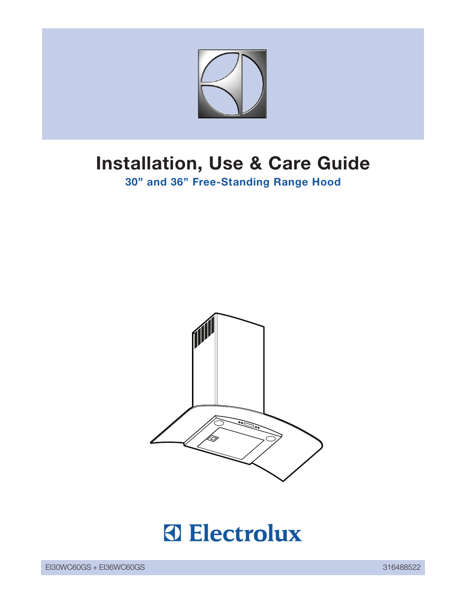 Electrolux EI36WC60GS User Manual | 21 pages