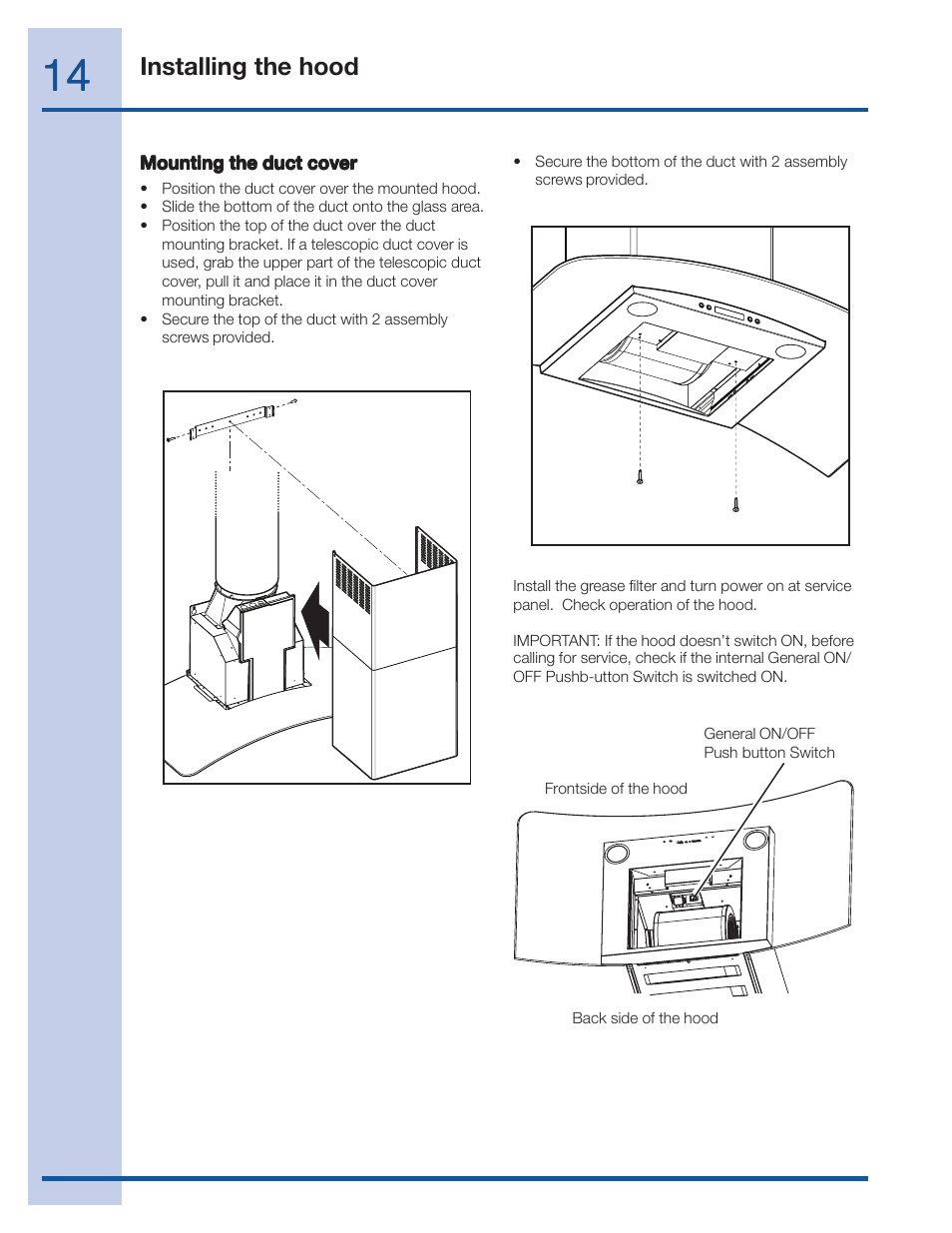 Electrolux EI36WC60GS User Manual | Page 14 / 21