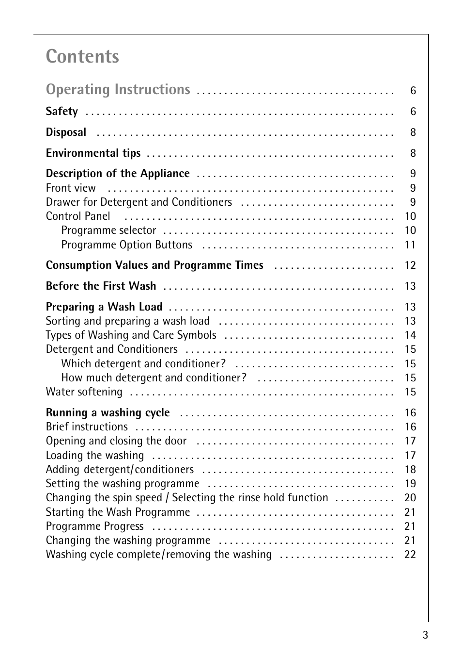 Electrolux LAVAMAT W 1259 User Manual | Page 3 / 52